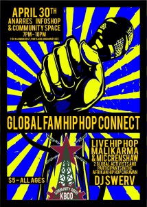 This show on April 25th live on KBOO is a precursor to the show with Mali Karma at Anarres Info shop on April 30th