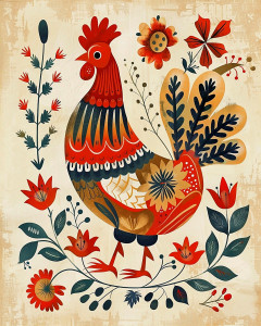 Rooster crowing