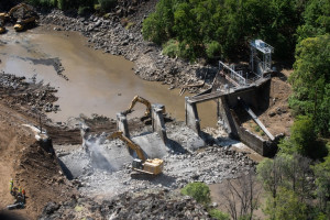Copco No. 2 Dam being removed on the Klamath River