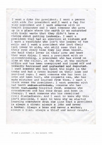 text of I want a President