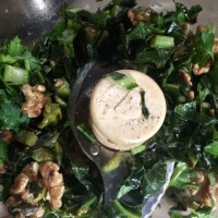 Making Collard Greens Pesto