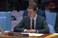 Representative of Spain speaking at the UN Security Council on January 5, 2026